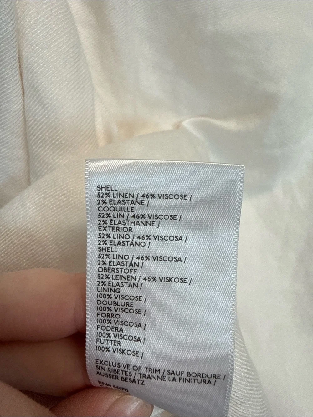 Anthropologie White Linen-Blend Mini Skirt
